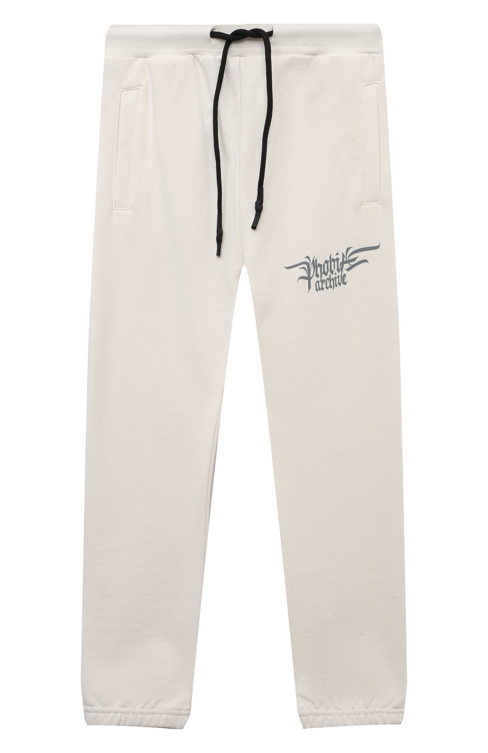 Хлопковые джоггеры PHOBIA ARCHIVE молочного цвета по цене 8755 руб., арт. PHK00541, фото 1 Хлопковые джоггеры PHOBIA ARCHIVE, арт. PHK00541, фото 1