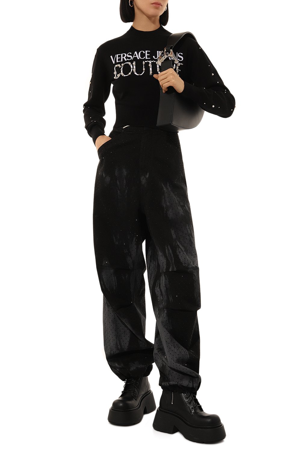 Хлопковый пуловер VERSACE JEANS COUTURE, арт. 77HA0M26/CMF16, фото 2