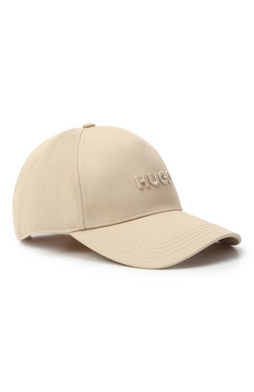 Хлопковая бейсболка HUGO 50533410 Бежевый 50533410
