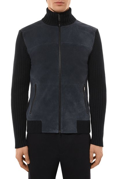 Комбинированный кардиган DANIELE FIESOLI темно-синего цвета по цене 63400 руб., арт. DF0136, фото 3 Комбинированный кардиган DANIELE FIESOLI, арт. DF0136, фото 3