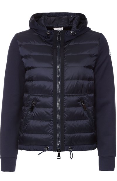 Женский куртка асимметричного кроя с пуховой вставкой и капюшоном MONCLER, арт. B2-093-84960-00-80449