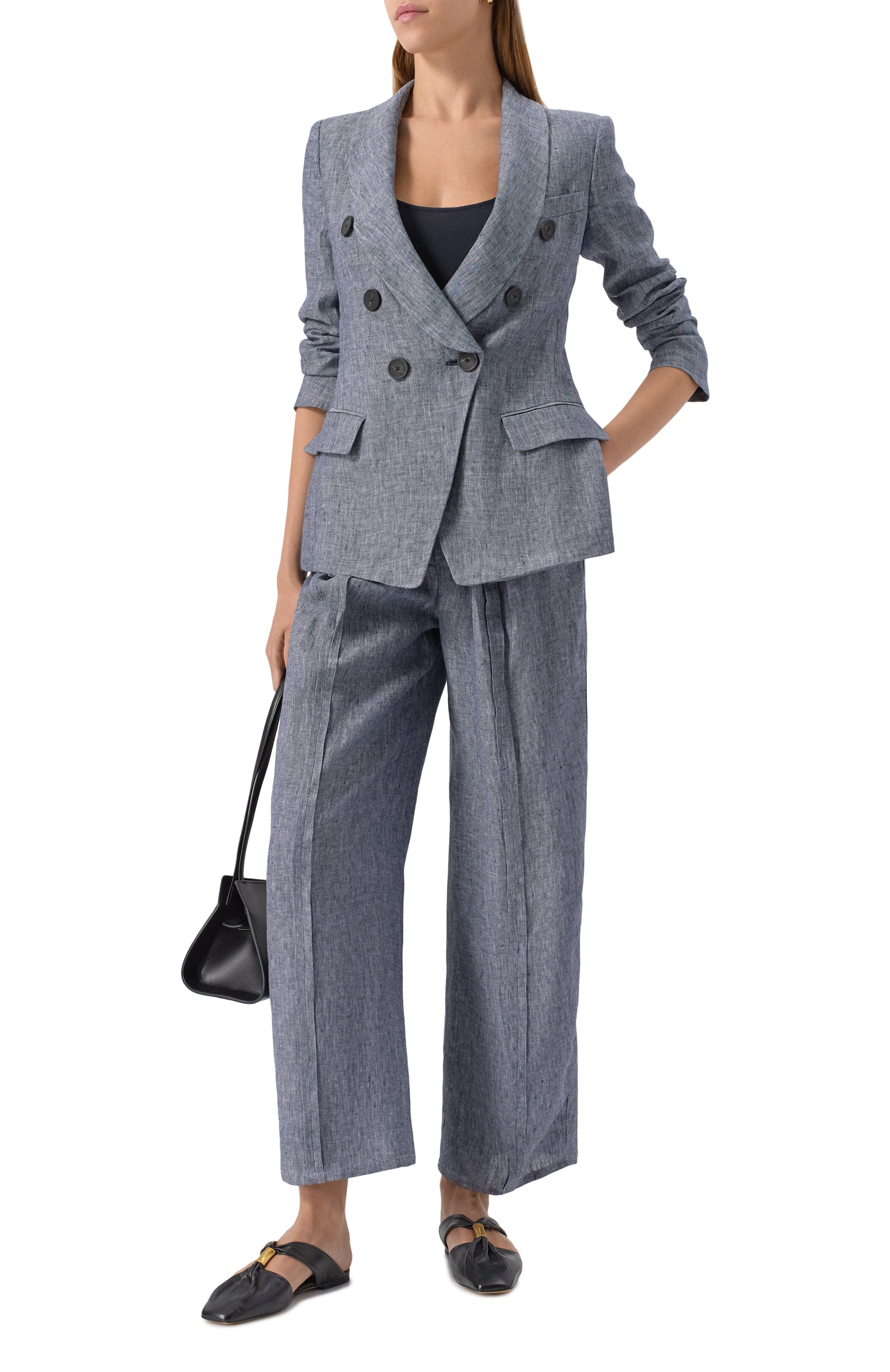 Льняные брюки EMPORIO ARMANI, арт. EW001572/TE10381, фото 2