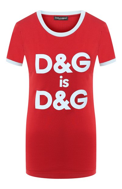 Женская хлопковая футболка DOLCE & GABBANA, арт. F8H32Z/G7RDG