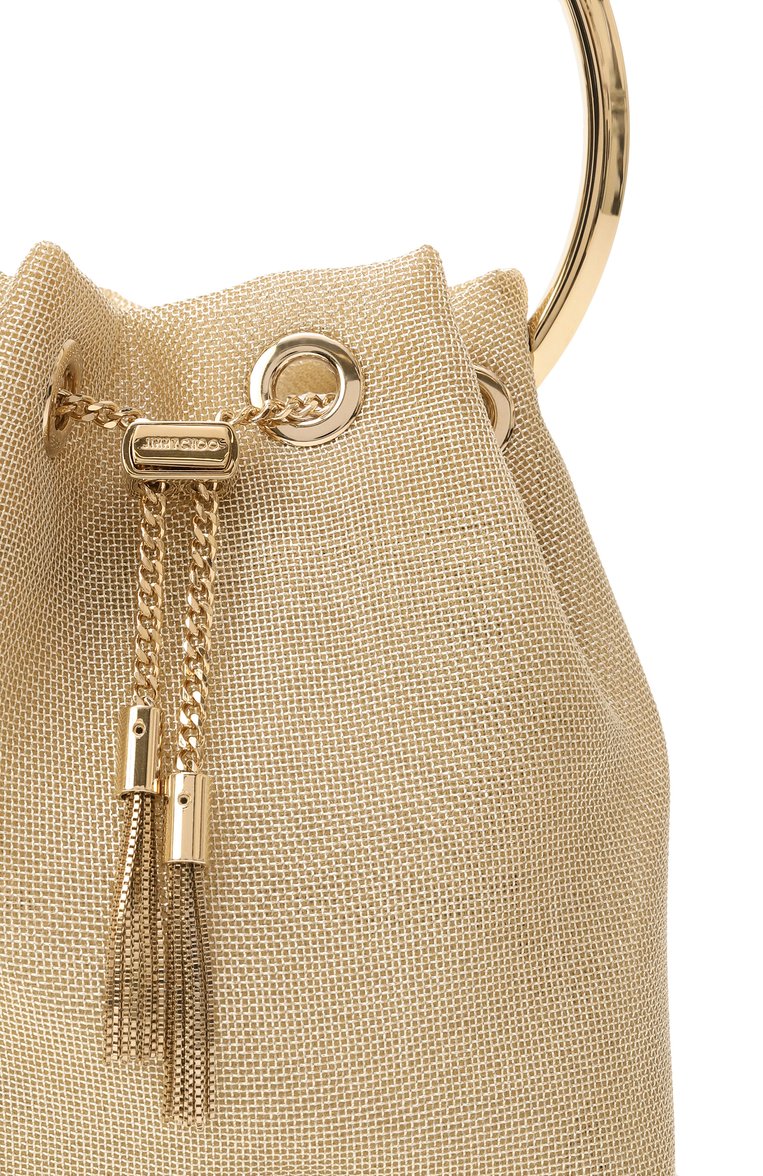 Женская сумка bon bon JIMMY CHOO золотого цвета, арт. B0N B0N | Фото 3 (Размер: mini; Материал: Текстиль; Женское Кросс-КТ: Вечерняя сумка)