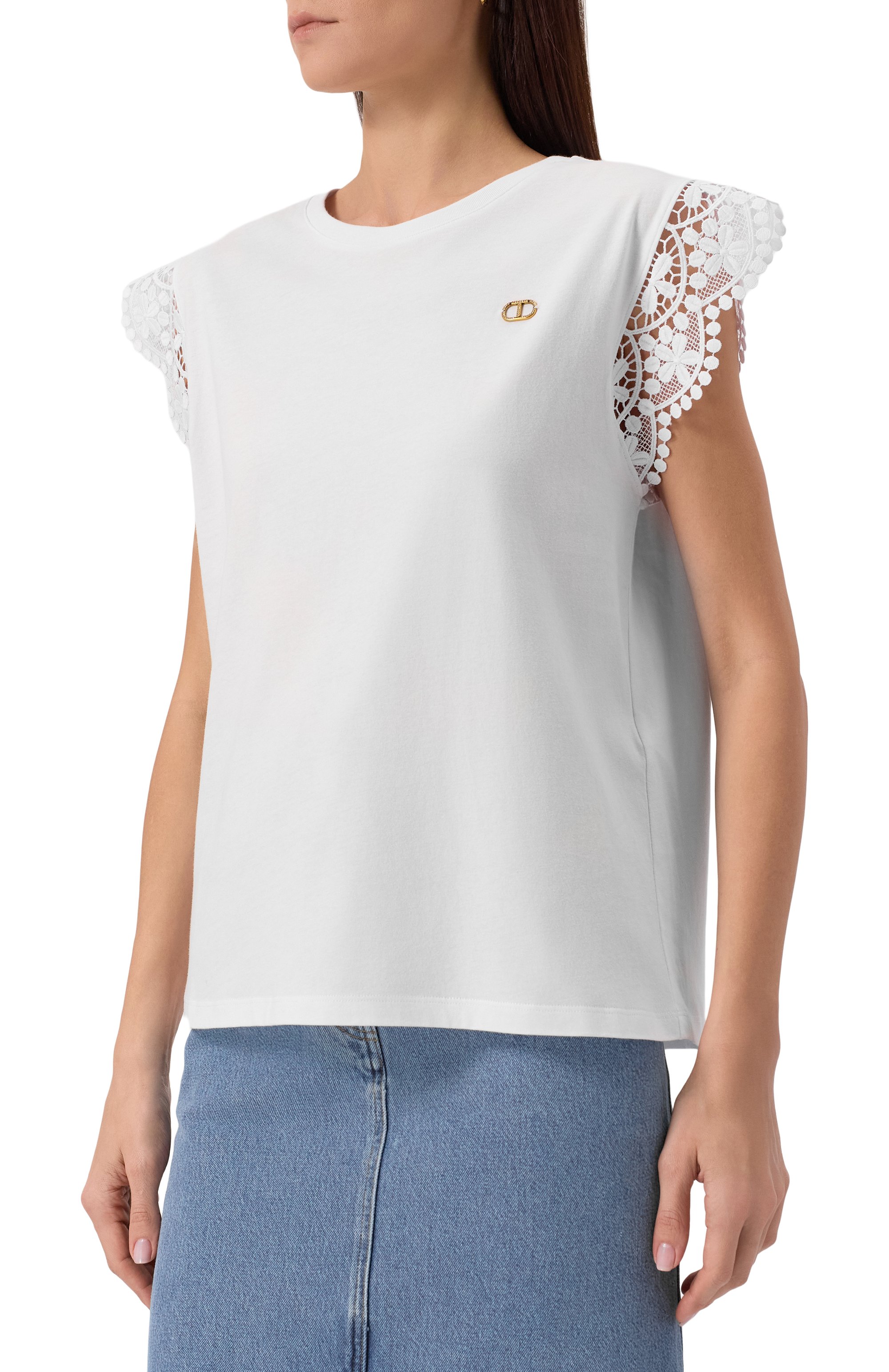 Хлопковая футболка TWINSET, арт. 251TT2411, фото 3