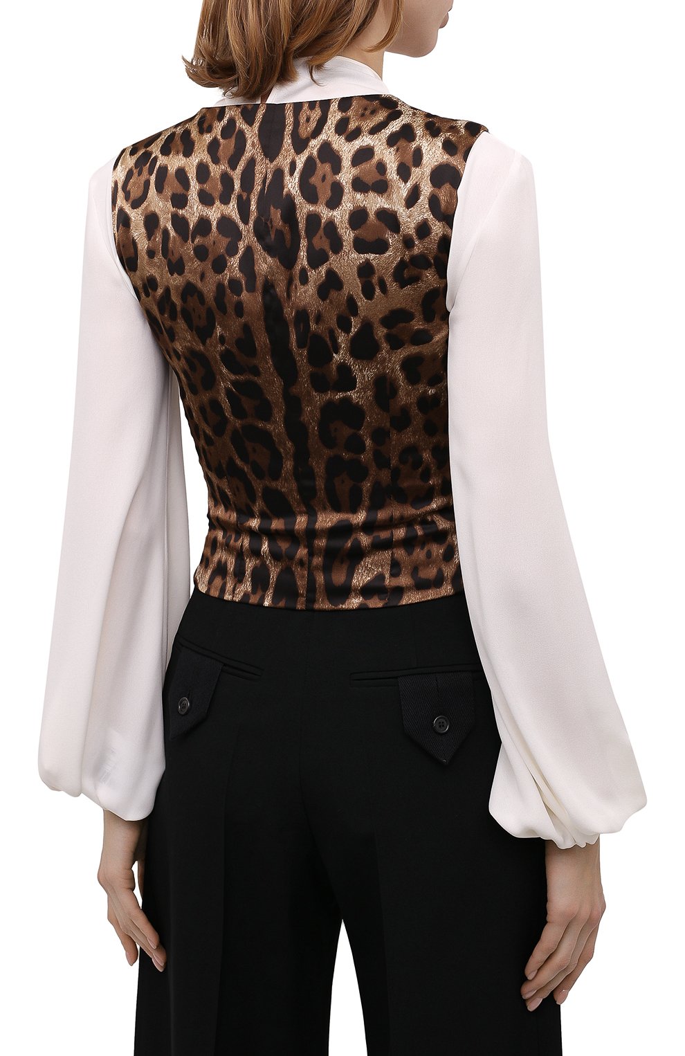 Жилет DOLCE & GABBANA серого цвета по цене 72150 руб., арт. F79H5T/FQMIB, фото 4 Жилет DOLCE & GABBANA, арт. F79H5T/FQMIB, фото 4