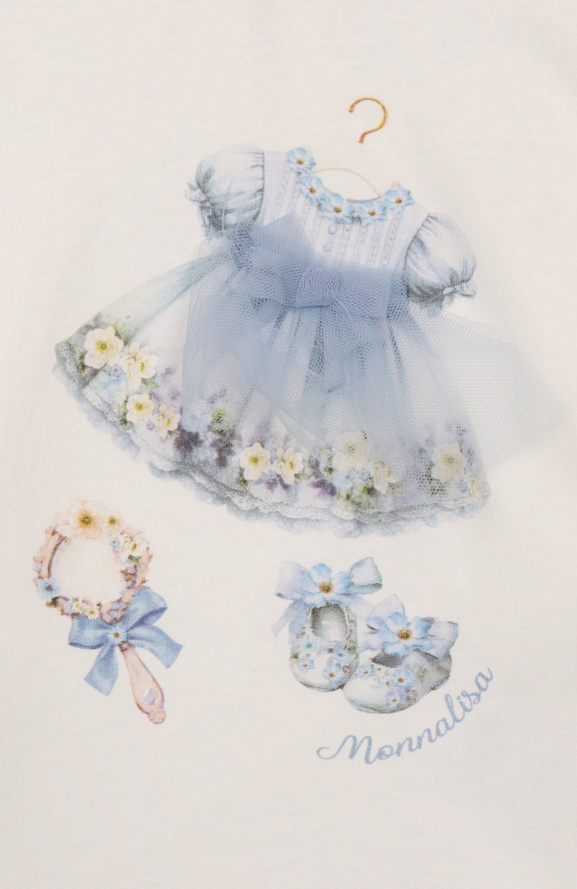 Хлопковый лонгслив MONNALISA, арт. 39F611, фото 3