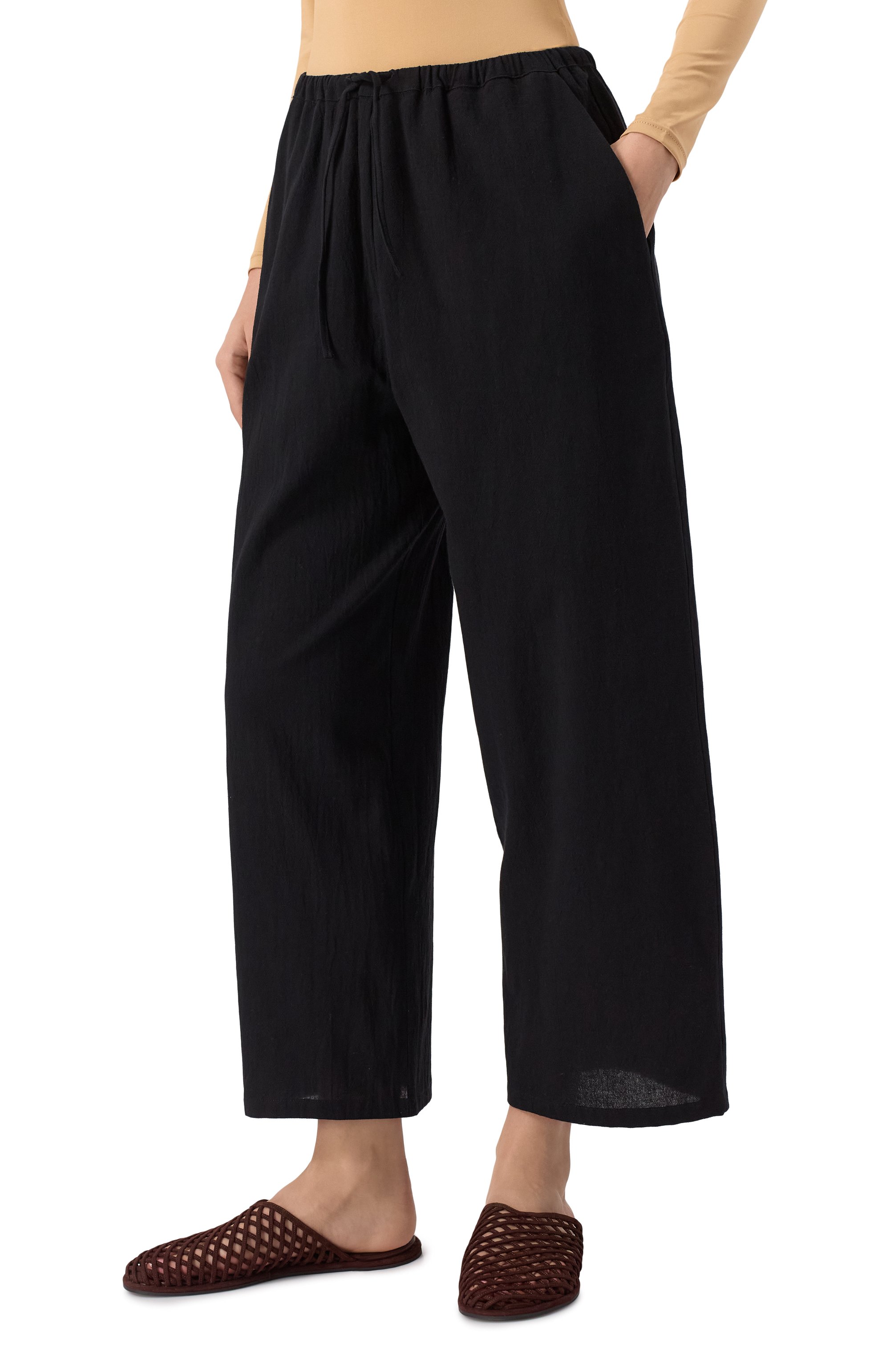 Хлопковые брюки PE черного цвета по цене 16490 руб., арт. PESS25-2.1.311.2, фото 3 Хлопковые брюки PE, арт. PESS25-2.1.311.2, фото 3