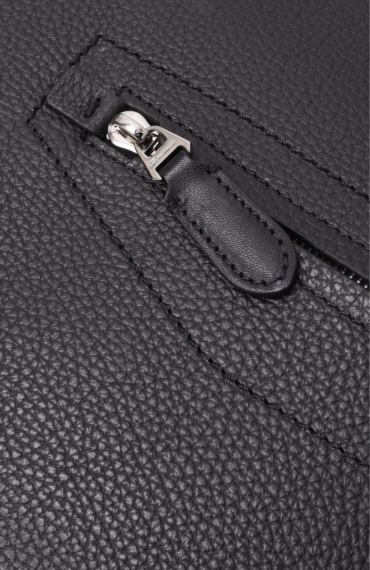 Мужская портфель SANTONI черного цвета, арт. UFBGA2715EN-AVGP | Фото 3 (Материал: Натуральная кожа; Размер: large; Ремень/цепочка: На ремешке; Сумки-технические: Портфели; Автоматизация ТО: Проставлено; Автоматизация состава: Проставлено)