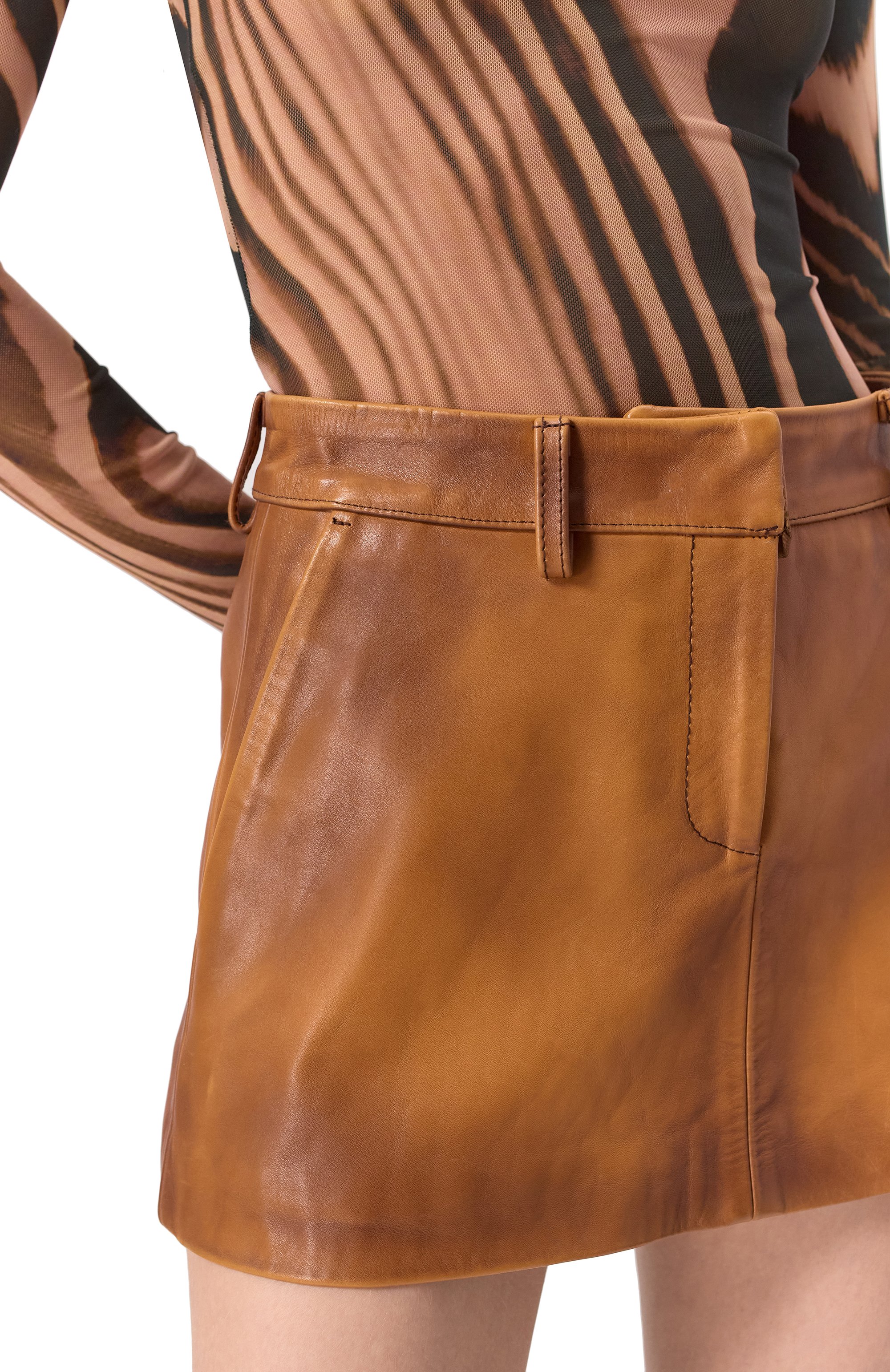 Кожаная юбка GIUSEPPE DI MORABITO, арт. 03PFSK129P 03339, фото 5