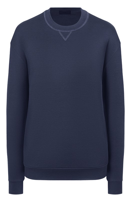 Свитшот из шелка и хлопка MVST M25.2MW.H402/SC00 Синий M25.2MW.H402/SC00