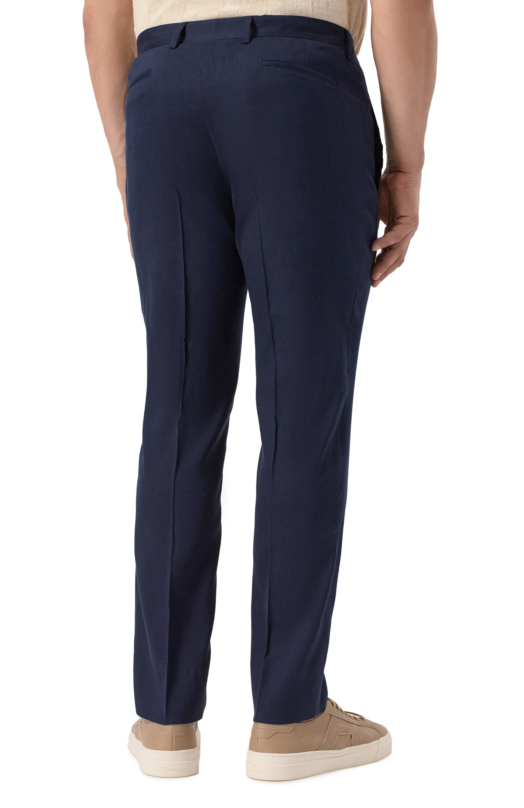 Брюки изо льна и шерсти CORNELIANI, арт. 254513-2518468, фото 4