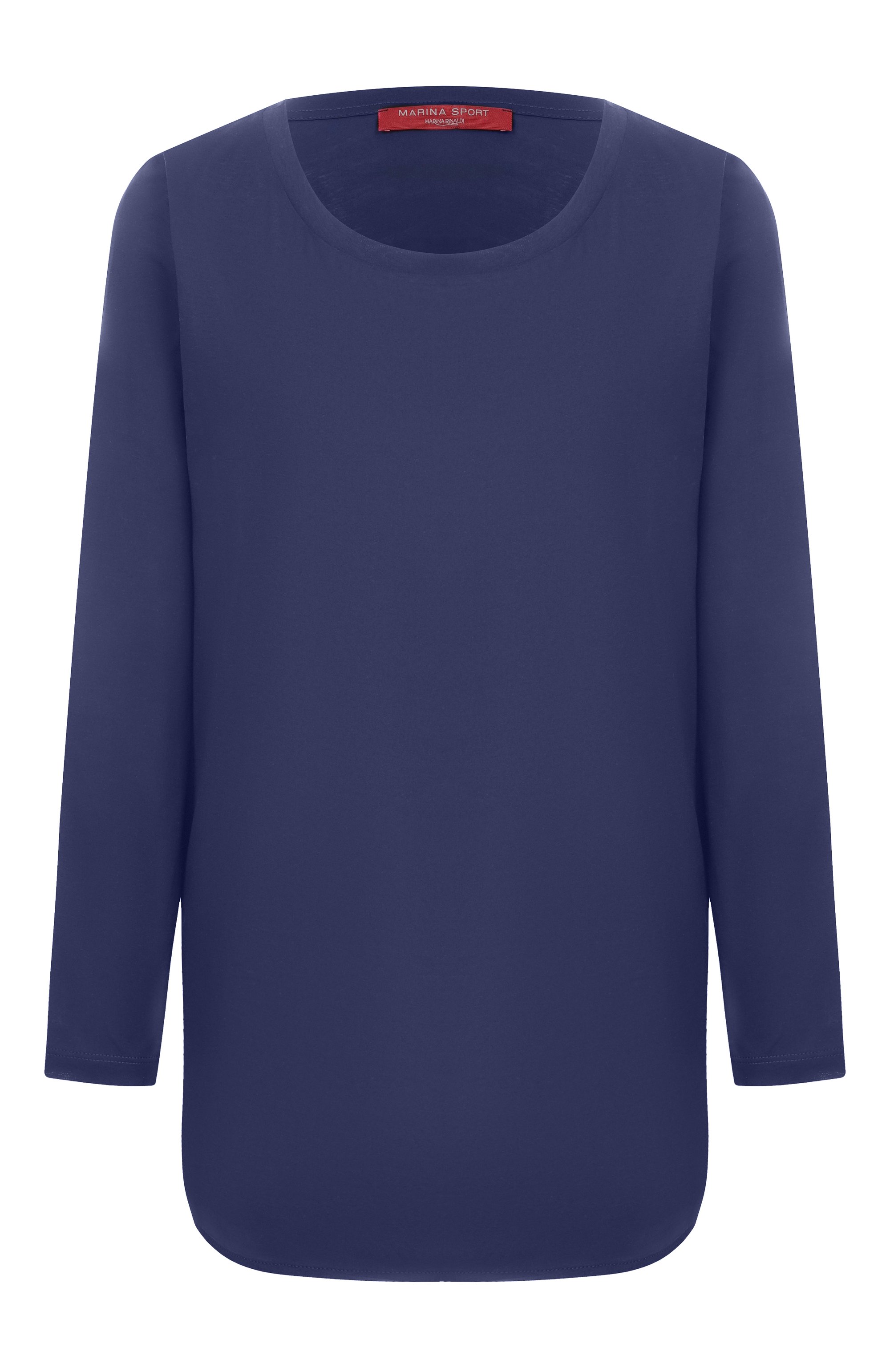Хлопковый лонгслив MARINA SPORT синего цвета по цене 15950 руб., арт. T0KI0, фото 1 Хлопковый лонгслив MARINA SPORT, арт. T0KI0, фото 1