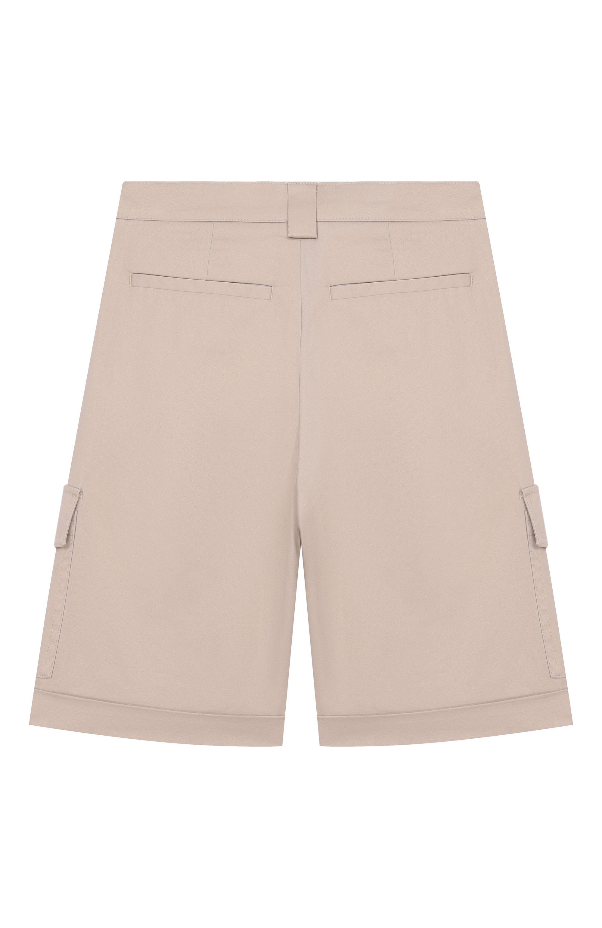 Хлопковые шорты-карго BALMAIN светло-бежевого цвета по цене 36950 руб., арт. BY6R19, фото 2 Хлопковые шорты-карго BALMAIN, арт. BY6R19, фото 2