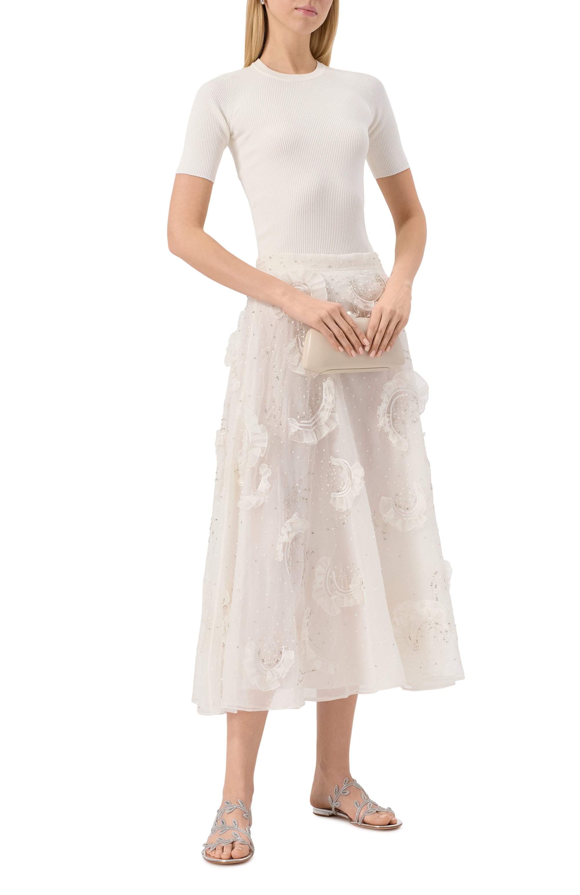 Кожаные шлепанцы flavia GIANVITO ROSSI, арт. G10038.05RIC.BMTARAR, фото 2