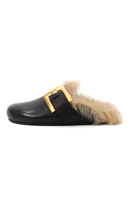 Кожаные сабо Balmain FM1UR373/LVIT Чёрный  FM1UR373/LVIT Фото 4