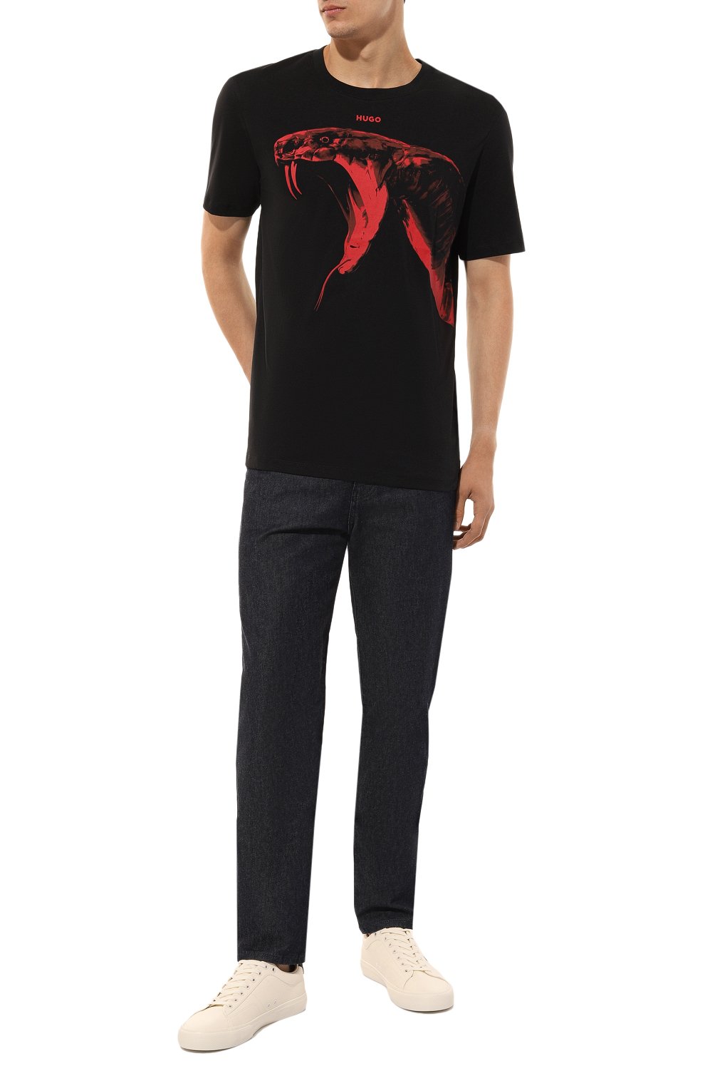 Хлопковая футболка HUGO, арт. 50519013, фото 2