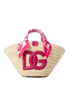 Женская сумка kendra small DOLCE & GABBANA бежевого цвета, арт. BB7270/AN407 | Фото 1 (Драгоценные камни: Проставлено; Размер: small; Материал сплава: Проставлено; Материал: Рафия)