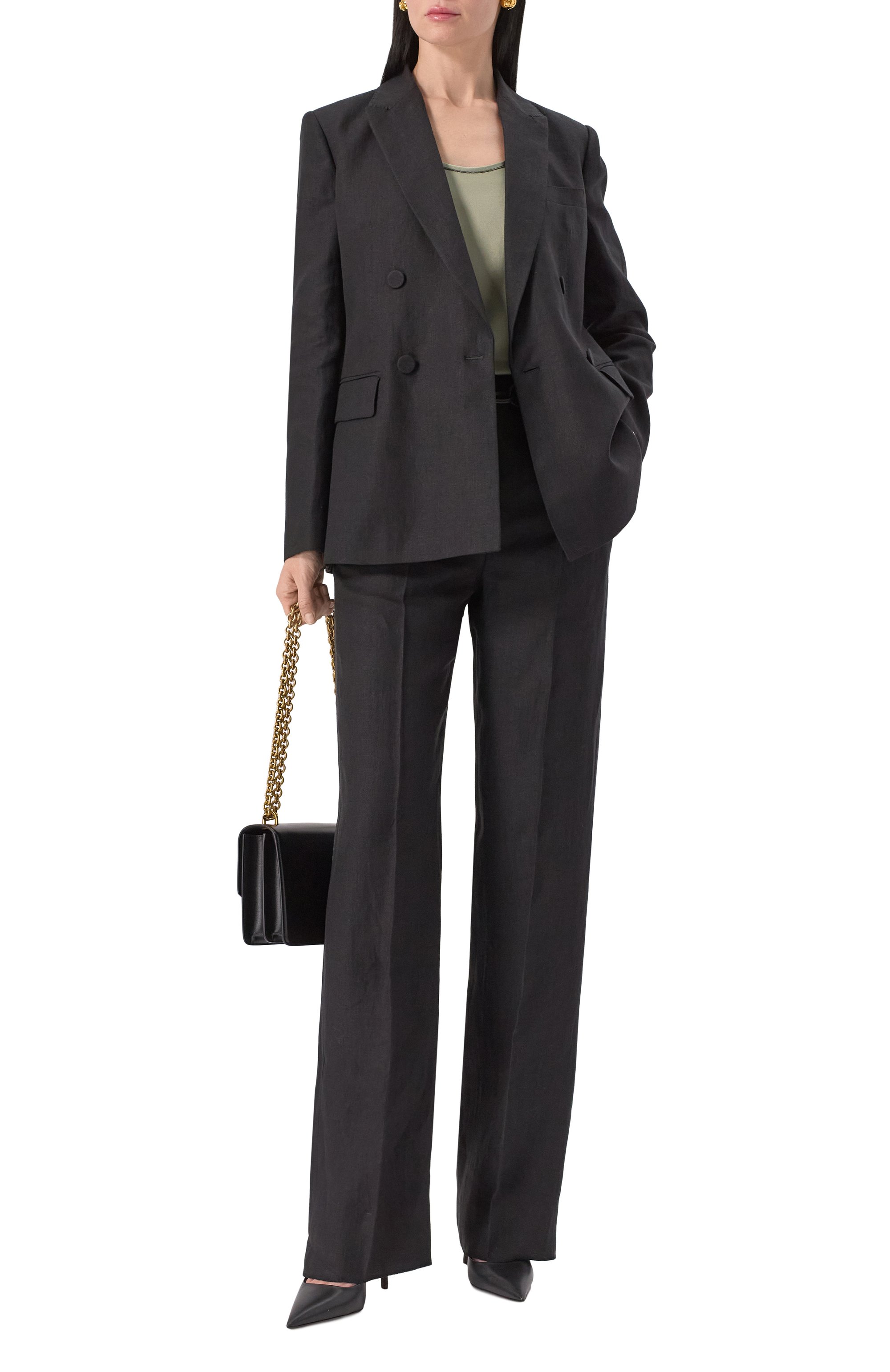 Льняные брюки AGNONA, арт. T70903/U3014, фото 2