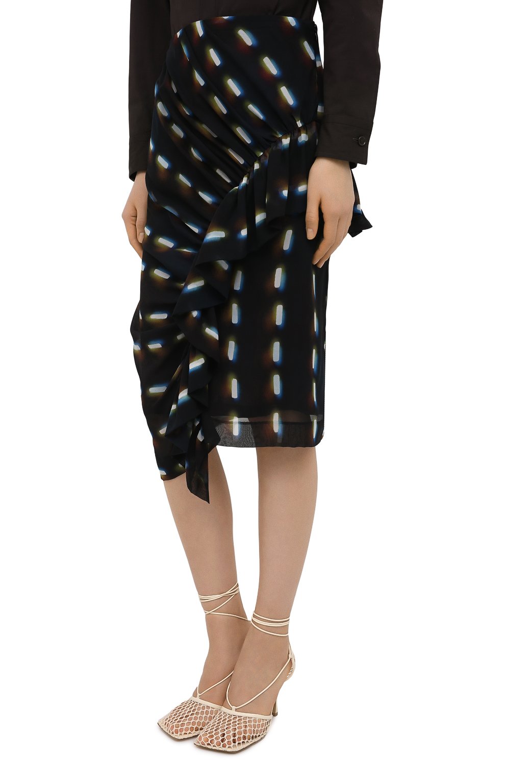Шелковая юбка DRIES VAN NOTEN черного цвета по цене 84450 руб., арт. 211-30885-2088, фото 3 Шелковая юбка DRIES VAN NOTEN, арт. 211-30885-2088, фото 3