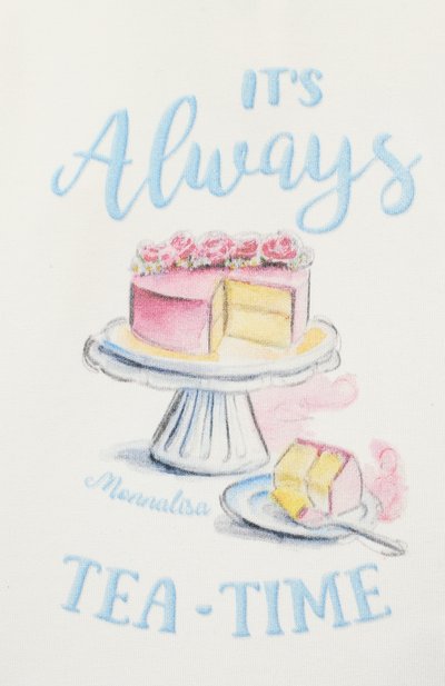 Хлопковый лонгслив MONNALISA, арт. 396621P7, фото 3