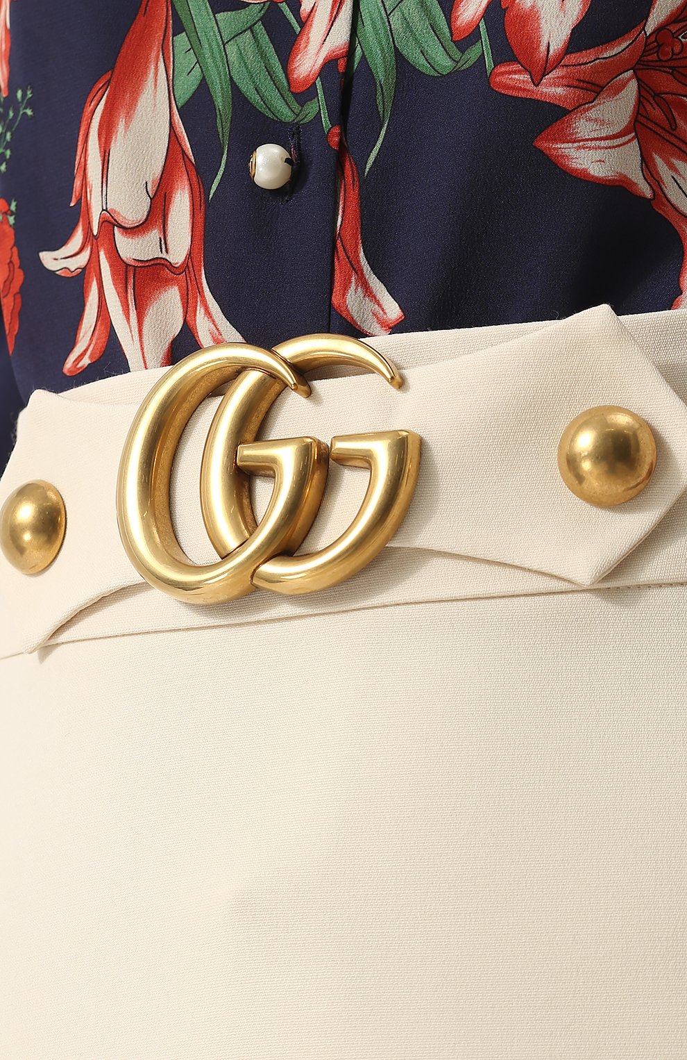 Однотонная мини-юбка из смеси шерсти и шелка GUCCI, арт. 430572/ZHM88, фото 5