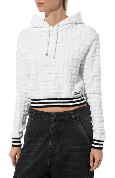 Хлопковое худи BALMAIN, арт. AF2JP005KE54, фото 3