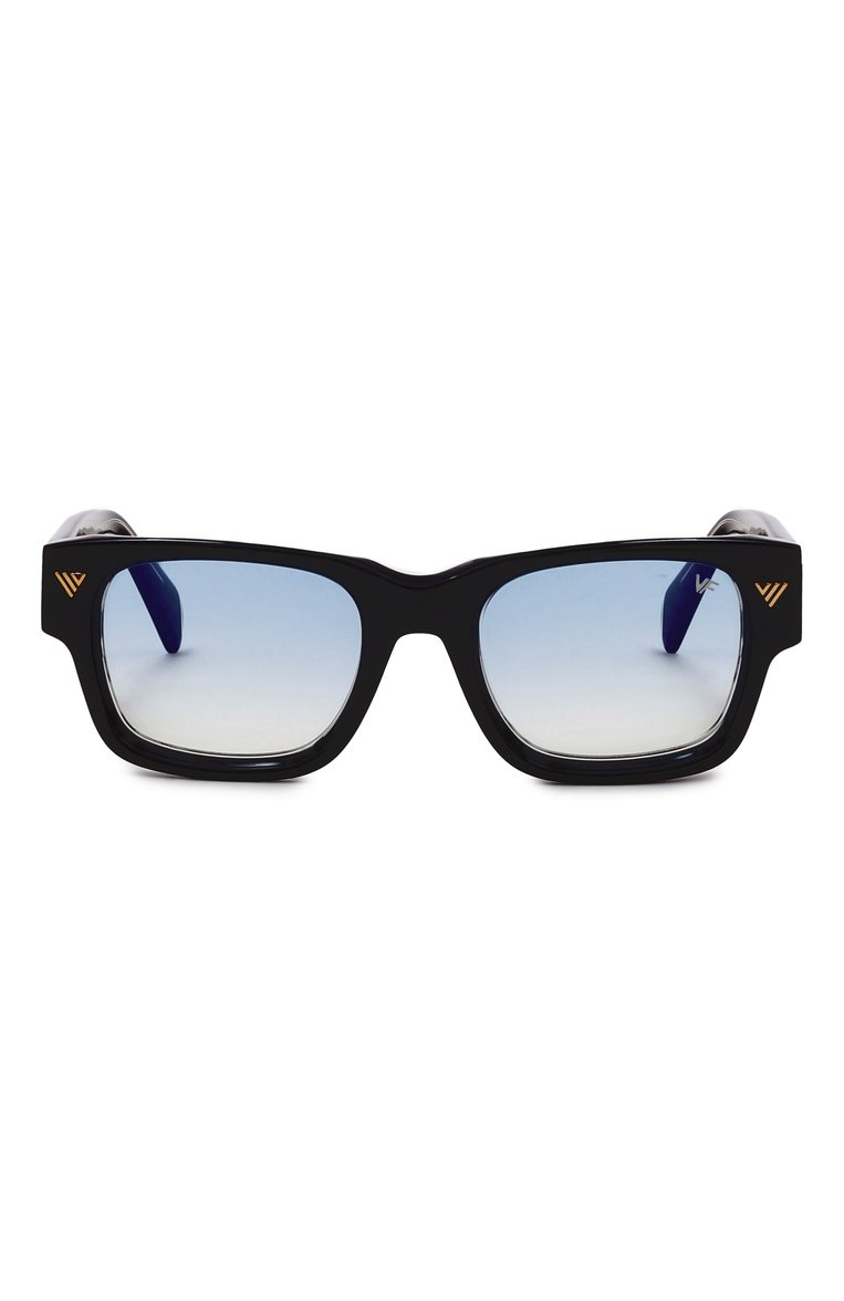 Женские солнцезащитные �очки VINTAGE FRAMES голубого цвета, арт. B0WIE BLACK AND CLEAR/BLUE | Фото 4 (Региональные ограничения белый список (Axapta Mercury): Не проставлено; Нос: Не проставлено; Материал: Пластик; Тип очков: С/з; Кросс-КТ: С/з-унисекс; Очки форма: Квадратные; Оптика Гендер: оптика-унисекс)