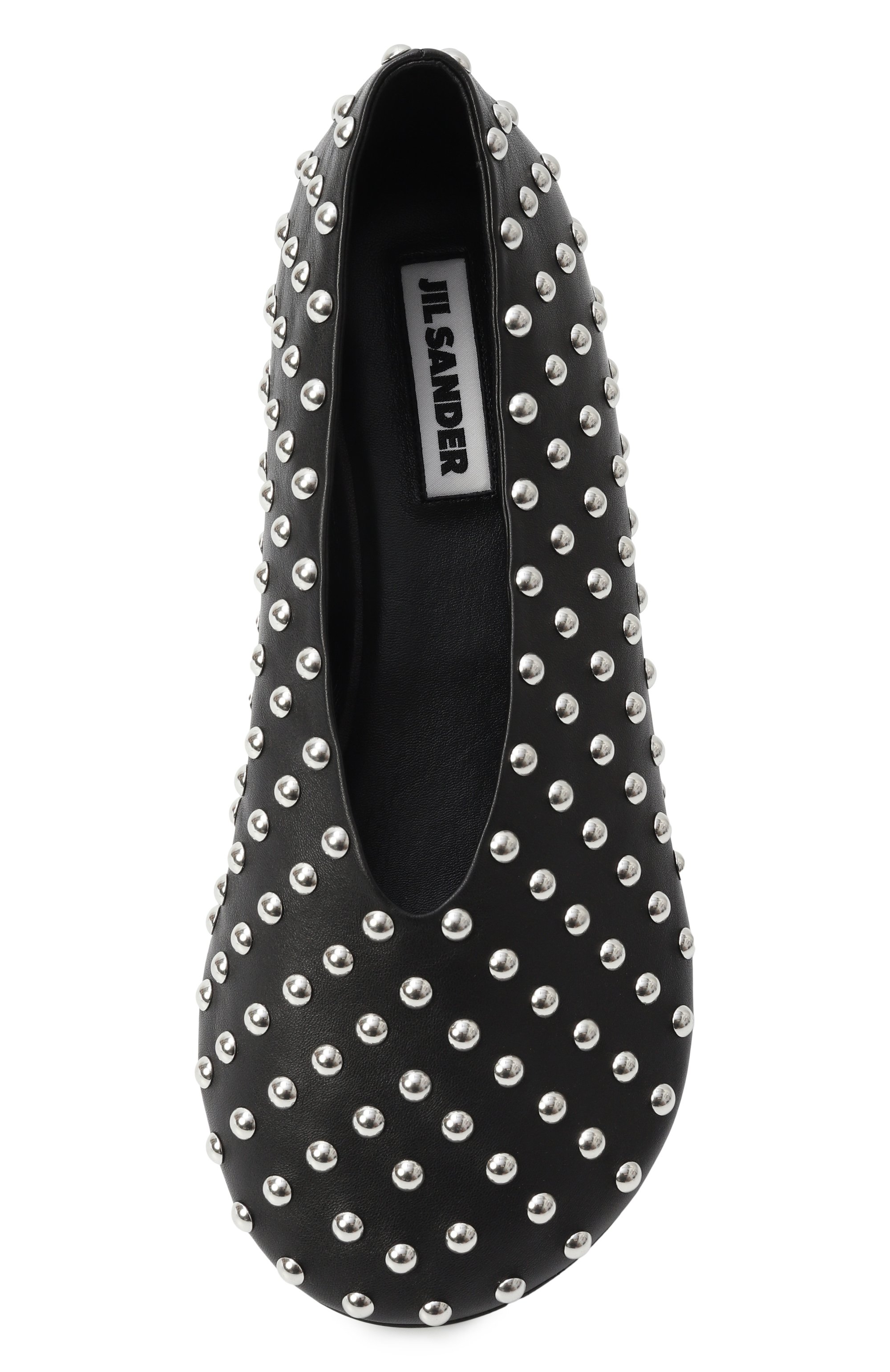 Кожаные балетки JIL SANDER черного цвета по цене 158500 руб., арт. J15WZ0026-P8173, фото 6 Кожаные балетки JIL SANDER, арт. J15WZ0026-P8173, фото 6