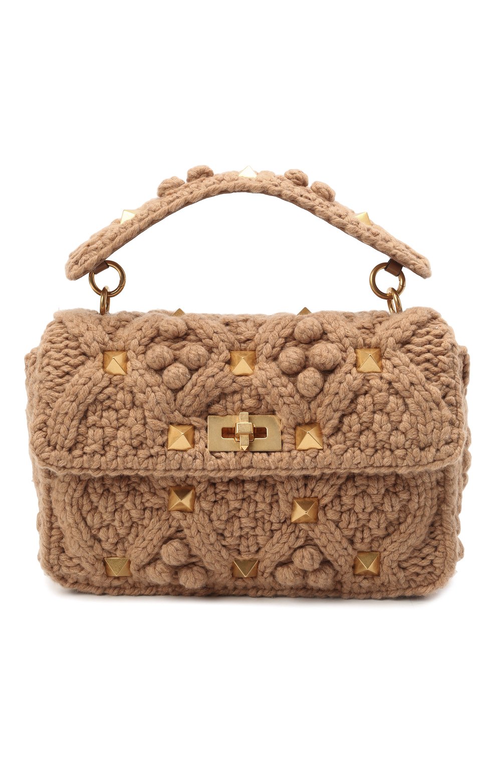 Сумка roman stud large VALENTINO бежевого цвета по цене 363000 руб., арт. WW2B0I60/YSK, фото 1 Сумка roman stud large VALENTINO, арт. WW2B0I60/YSK, фото 1