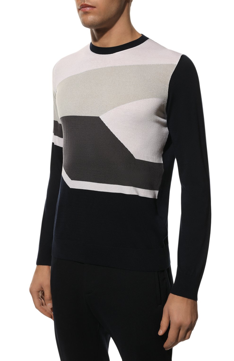 Джемпер из хлопка и шелка ZILLI, арт. MBX-RN050-CILI1/ML01, фото 3