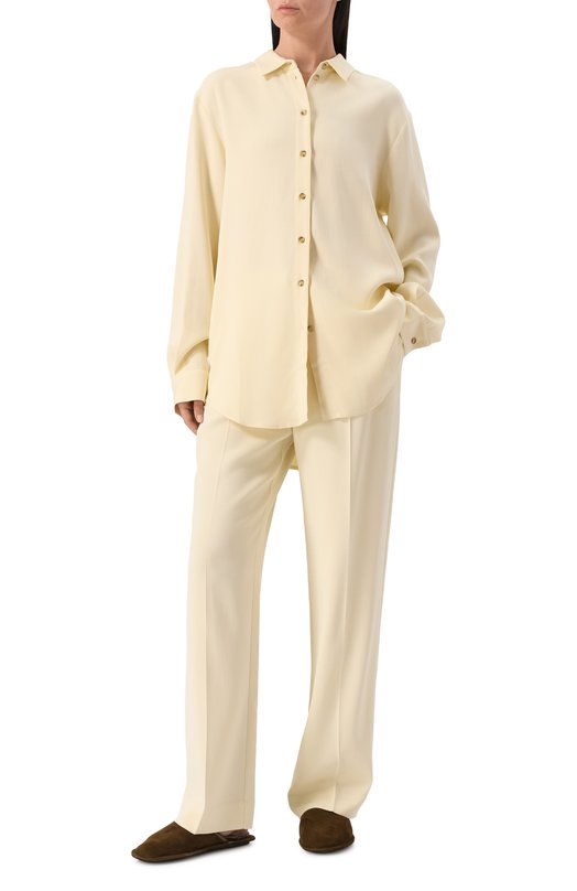 Блузка из вискозы ASCENO C0RE_T001F25 Кремовый  C0RE_T001F25 Фото 2