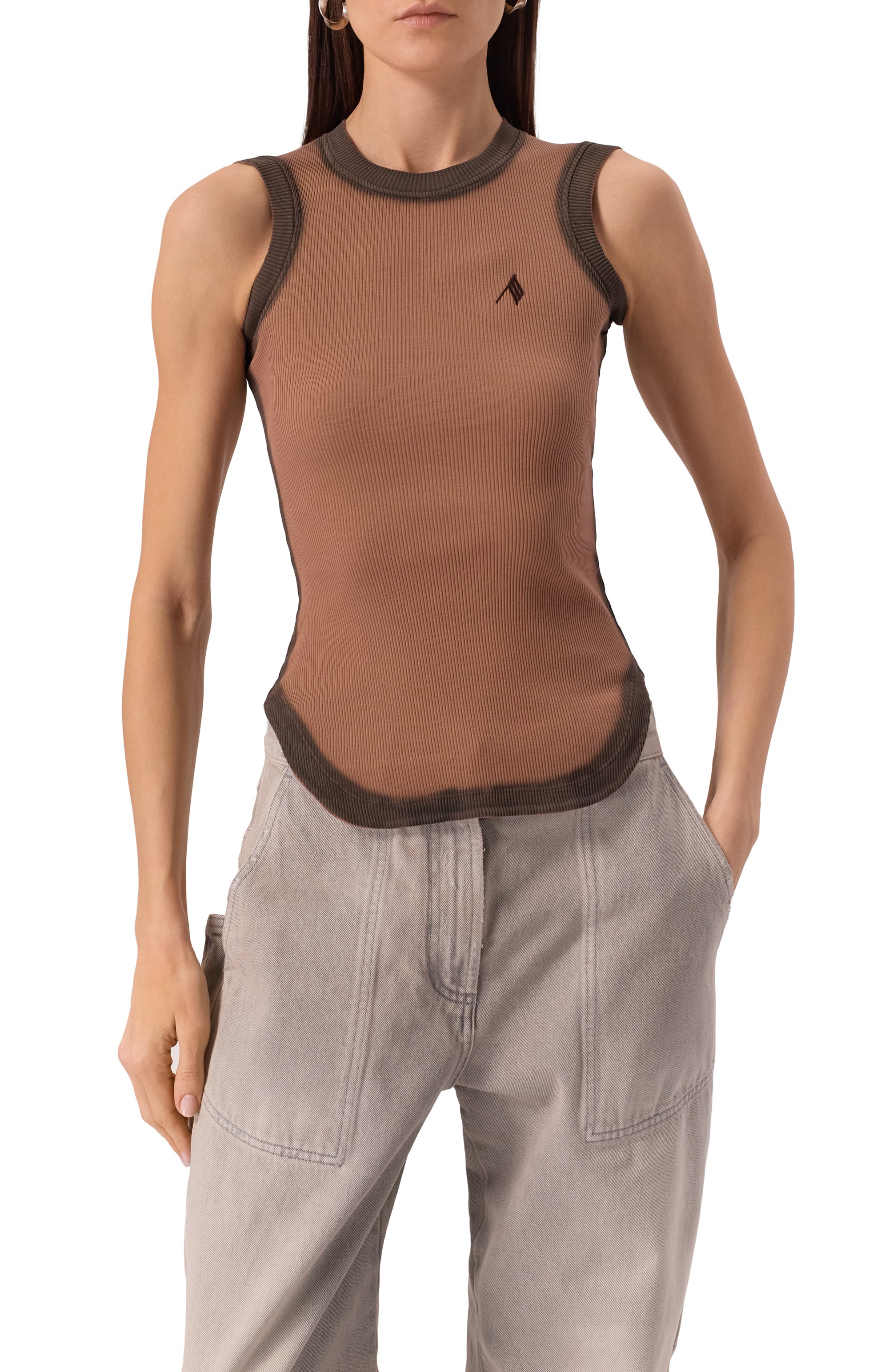 Хлопковая майка THE ATTICO, арт. 250WCN00003/JJJ054SP, фото 3