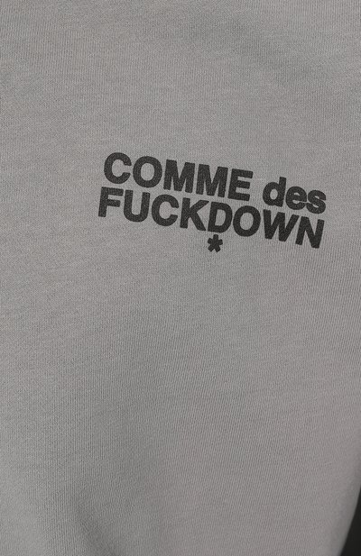 Хлопковая толстовка COMME DES FUCKDOWN серого цвета по цене 19750 руб., арт. CDFU2510, фото 5 Хлопковая толстовка COMME DES FUCKDOWN, арт. CDFU2510, фото 5