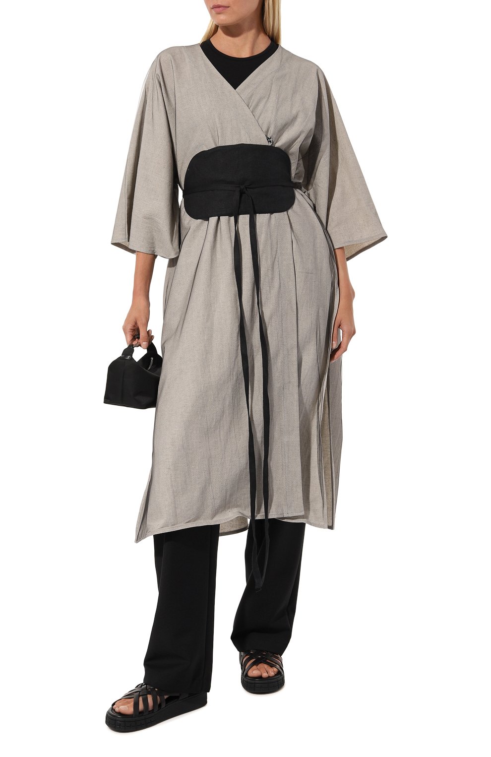 Туника изо льна и хлопка MIDGARD PARIS темно-бежевого цвета по цене 65000 руб., арт. B4802, фото 2 Туника изо льна и хлопка MIDGARD PARIS, арт. B4802, фото 2