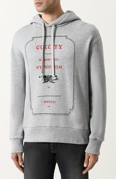 Хлопковое худи с принтом GUCCI, арт. 475374/X3N44, фото 3