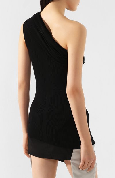 Шерстяной топ RICK OWENS черного цвета по цене 44200 руб., арт. RP20S1625/RIBM, фото 4 Шерстяной топ RICK OWENS, арт. RP20S1625/RIBM, фото 4