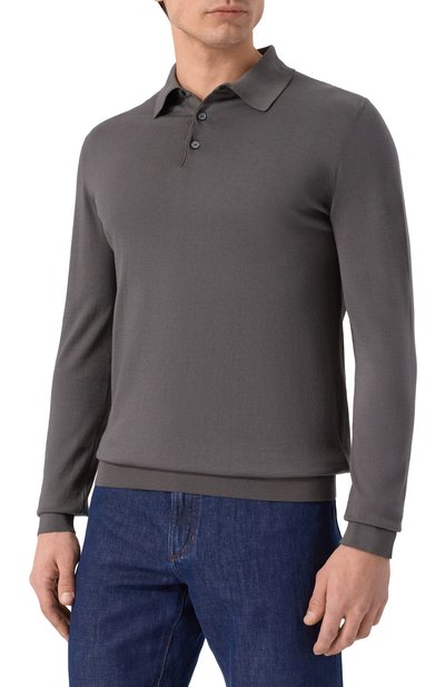 Хлопковое поло FEDELI, арт. MU0D5911/GIZA LIGHT DUSTY, фото 3