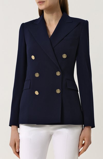 Шерстяной жакет RALPH LAUREN темно-синего цвета по цене 207000 руб., арт. 290625532, фото 3 Шерстяной жакет RALPH LAUREN, арт. 290625532, фото 3