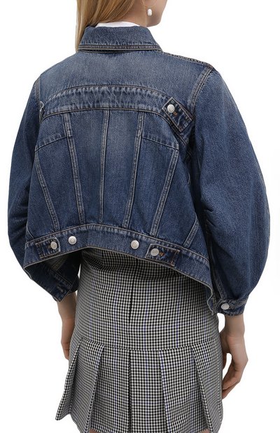 Джинсовая куртка ALEXANDER MCQUEEN синего цвета по цене 179500 руб., арт. 657828/QMABC, фото 4 Джинсовая куртка ALEXANDER MCQUEEN, арт. 657828/QMABC, фото 4