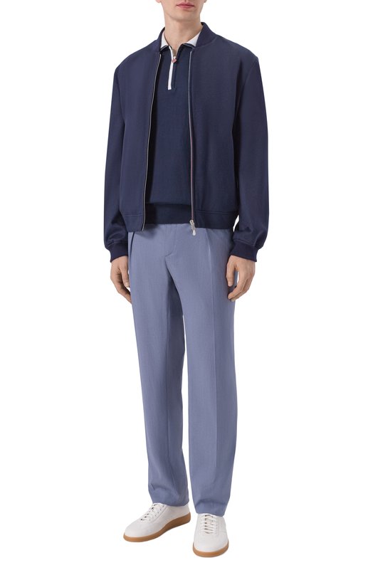 Брюки из хлопка и шелка Stefano Ricci M1T6100111/CTKE1U Голубой  M1T6100111/CTKE1U Фото 2