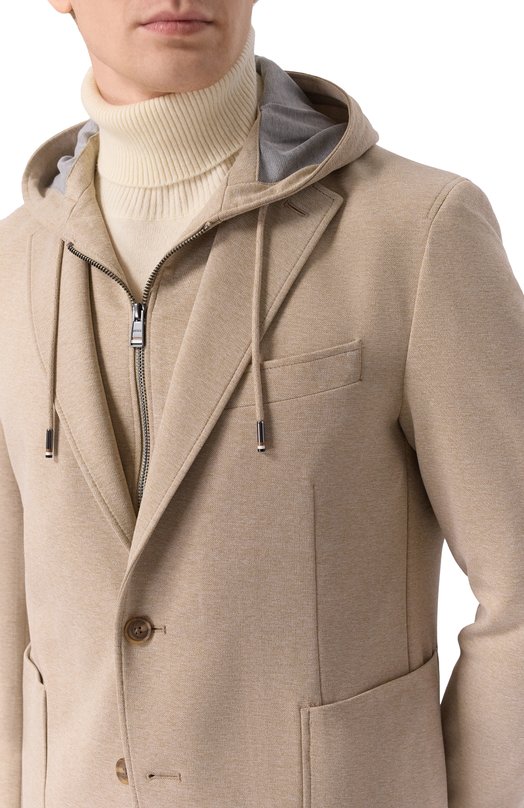 Однобортный пиджак BOSS 50562499 Бежевый  50562499 Фото 6