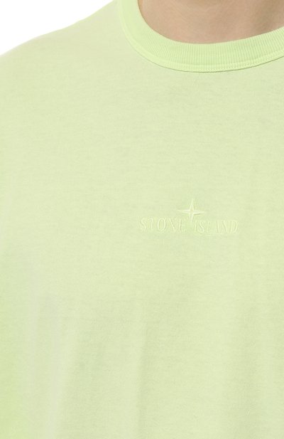 Хлопковая футболка STONE ISLAND светло-зеленого цвета по цене 24850 руб., арт. 781520444, фото 5 Хлопковая футболка STONE ISLAND, арт. 781520444, фото 5