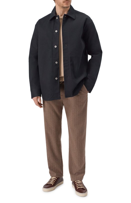 Хлопковые брюки MC2 Saint Barth FUJI003-00328I/FUJI P0CKET W00L Бежевый  FUJI003-00328I/FUJI P0CKET W00L Фото 2