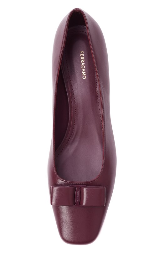 Кожаные туфли Vara Ferragamo 01K520/785561 Бордовый  01K520/785561 Фото 6