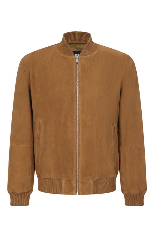 Замшевый бомбер BOSS 50543213 Бежевый 50543213