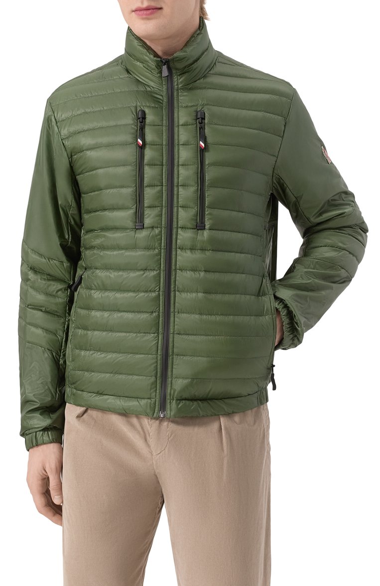Мужская пуховая куртка althaus MONCLER GRENOBLE зеленого цвета, арт. 1A00013/595B1 | Фото 3 (Материал внешний: Синтетический материал; Длина (верхняя одежда): Короткие; Рукава: Длинные; Материал подклада: Синтетический материал; Стили: Кэжуэл; Мужское Кросс-КТ: Куртка-пуховая, Подстежка; Кросс-КТ: Утепленные; Мате�риал утеплителя: Пух и перо)