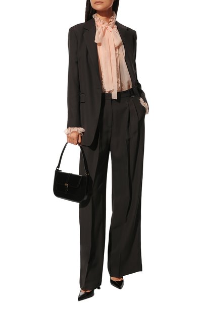 Шелковая блузка DOLCE & GABBANA розового цвета по цене 99250 руб., арт. F5J60T/FU1AT/0UTLET AW22-23, фото 2 Шелковая блузка DOLCE & GABBANA, арт. F5J60T/FU1AT/0UTLET AW22-23, фото 2
