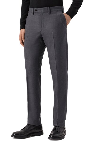 Шерстяные брюки STEFANO RICCI темно-серого цвета по цене 123000 руб., арт. M1T0220000/W610, фото 3 Шерстяные брюки STEFANO RICCI, арт. M1T0220000/W610, фото 3