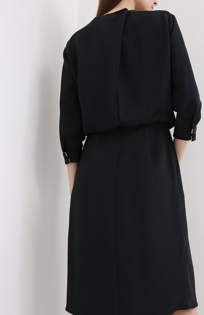 Шелковое платье GIORGIO ARMANI черного цвета по цене 342000 руб., арт. 0WHVA061/T01UW, фото 4 Шелковое платье GIORGIO ARMANI, арт. 0WHVA061/T01UW, фото 4